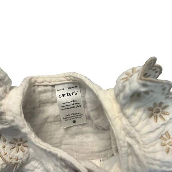 CARTER'S+ Baby Girl 0-3M Neutral Boho Bundle Floral Bodysuits Outfits 14pc Lot - Picture 7 of 15